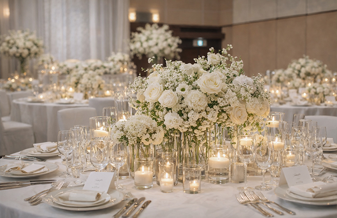 多様な人数に寄り添う優雅な演出