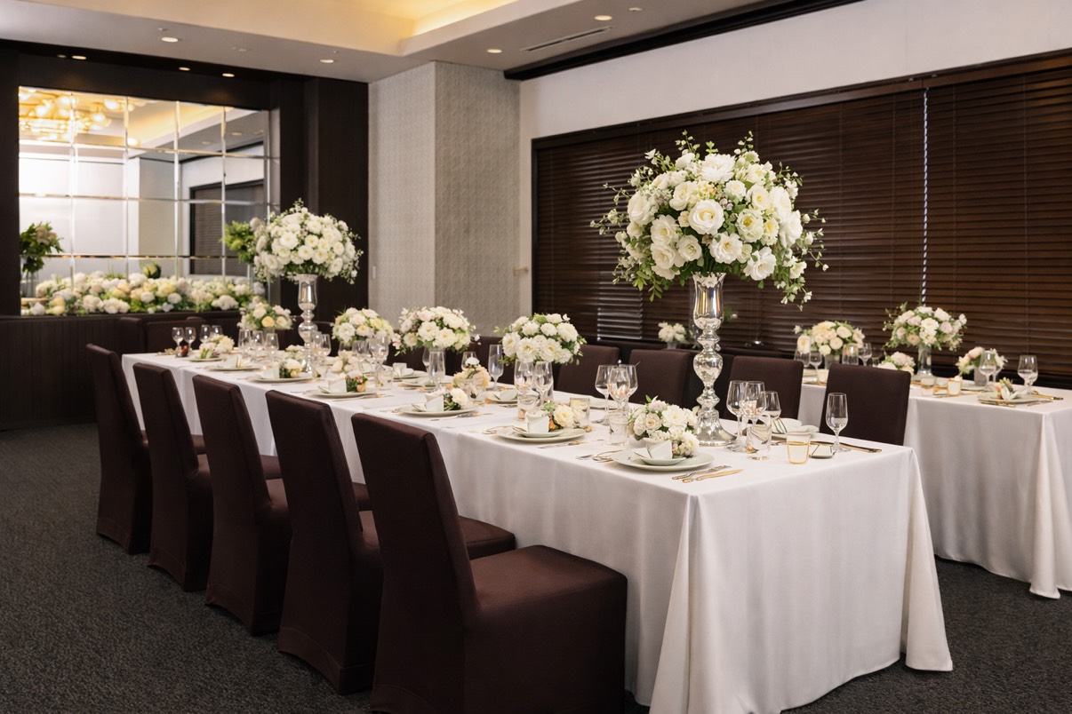 福岡で少人数婚や会食ウェディングに対応したラグジュアリーで高級感のあるフォレストテラス博多の個室会場
